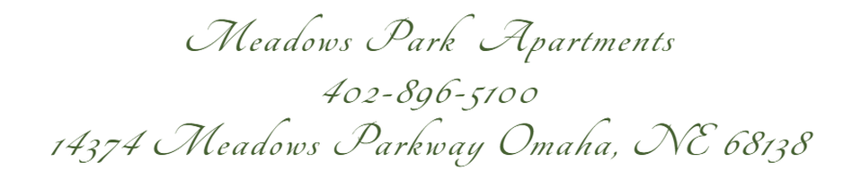 Meadows Park &nbsp;Apartments402-896-5100&#8203;&#8203;14374 Meadows Parkway Omaha, NE 68138
